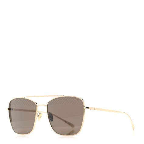 CHANEL Metal Pilot Sunglasses 4256 Gold 